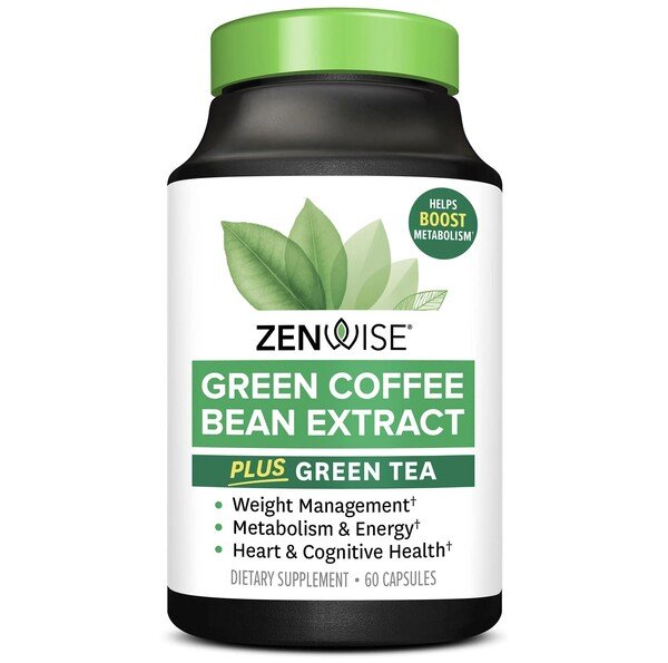 Zenwise - Grönt Kaffebönextrakt, 60 kapslar | Veganska produkterHälsa och välbefinnandeViktkontrollHälsokostGrönt teNordisk vitalitet | Apoteka