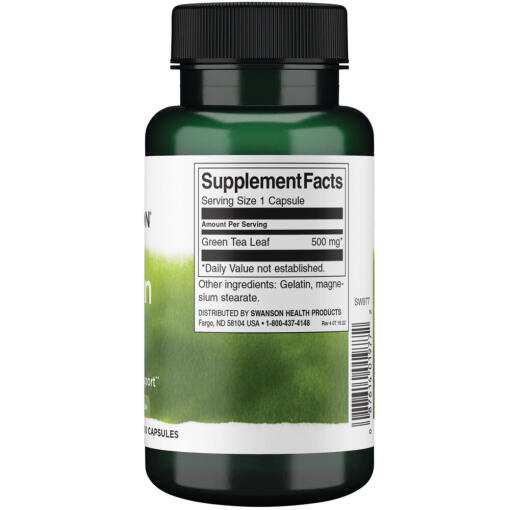Swanson - Grönt Te, 500 mg - 100 kapslar - Bild 3