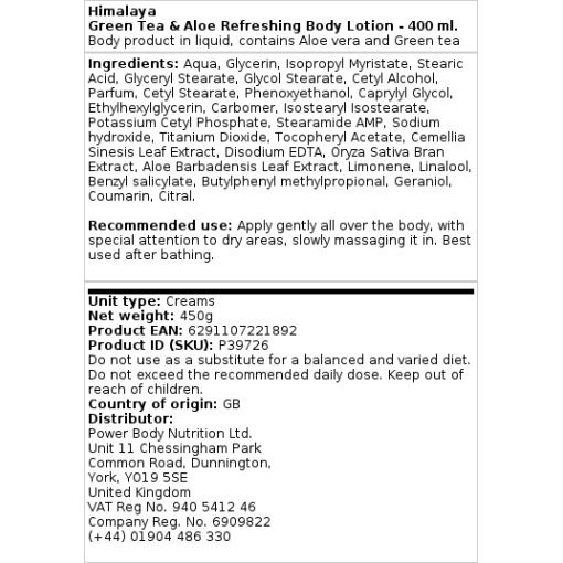 The Body Shop - Green Tea & Aloe Refreshing Body Lotion, 400 ml - Bild 2