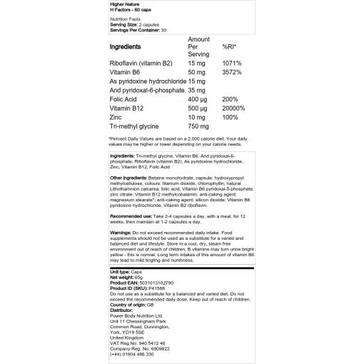 Higher Nature - H Factors, 60 kapslar - Bild 2