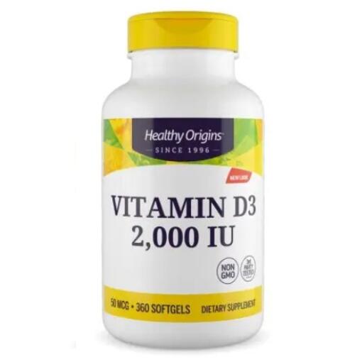 HEALTHY ORIGINS Vitamin D3 2000 IU (360 caps)