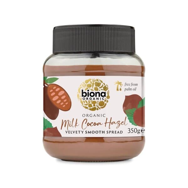 Biona Organic - Hasselnötssmör med Mjölkchoklad, 350g | HälsokostNötsmör | Apoteka