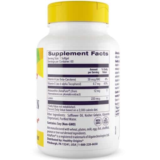 Healthy Origins - Astaxanthin Depot, 12 mg, 60 mjuka kapslar - Bild 3