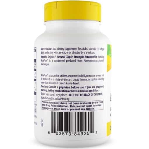 Healthy Origins - Astaxanthin Depot, 12 mg, 60 mjuka kapslar - Bild 4