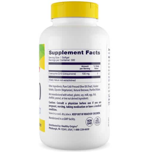 Healthy Origins - CoQ10, 100 mg, 300 mjuka kapslar - Bild 3