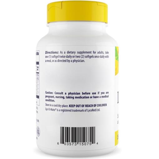 Healthy Origins - Lyc-O-Mato, 15 mg, 180 mjuka kapslar - Bild 4