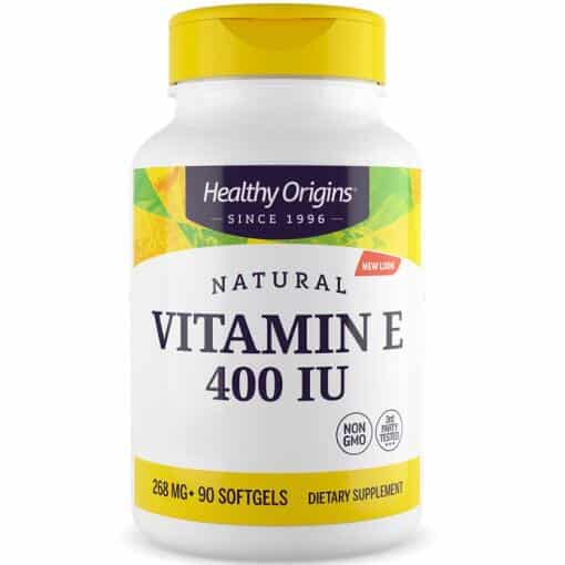 Healthy Origins - Naturligt Vitamin E Depot, 400 IU, 90 mjuka kapslar - Bild 2