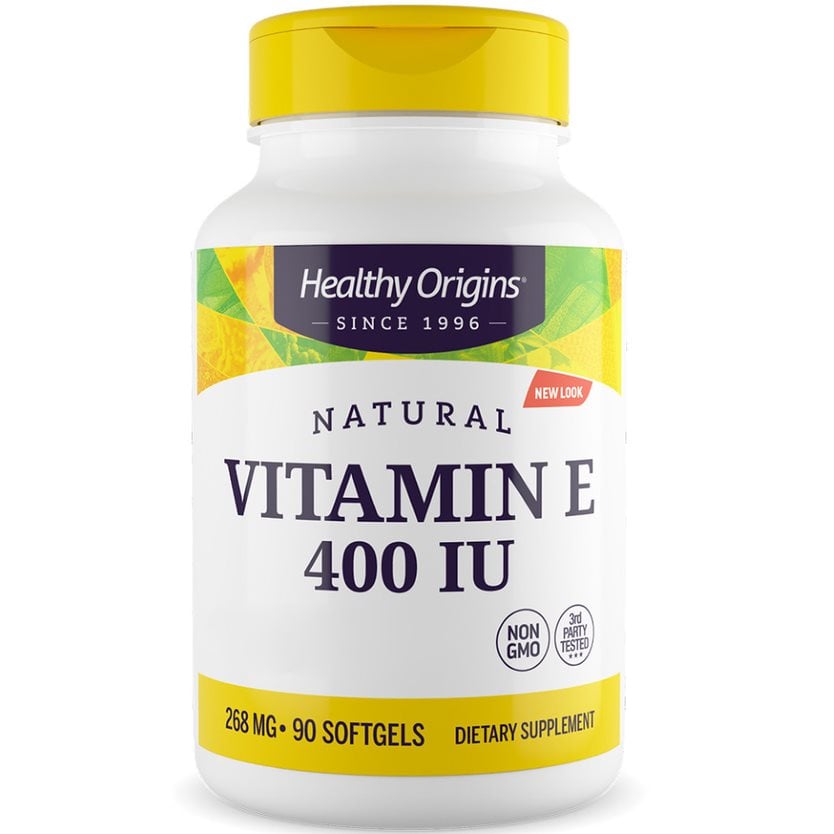 Healthy Origins - Naturligt Vitamin E Depot, 400 IU, 90 mjuka kapslar | HälsokostVitamin E | Apoteka