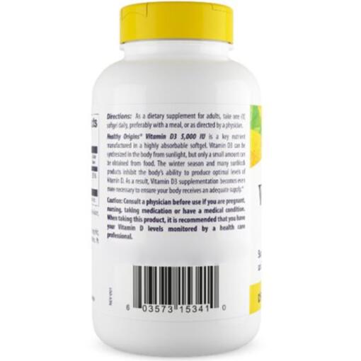 Healthy Origins - Vitamin D3 Depot, 5000 IE, 540 mjuka kapslar - Bild 5