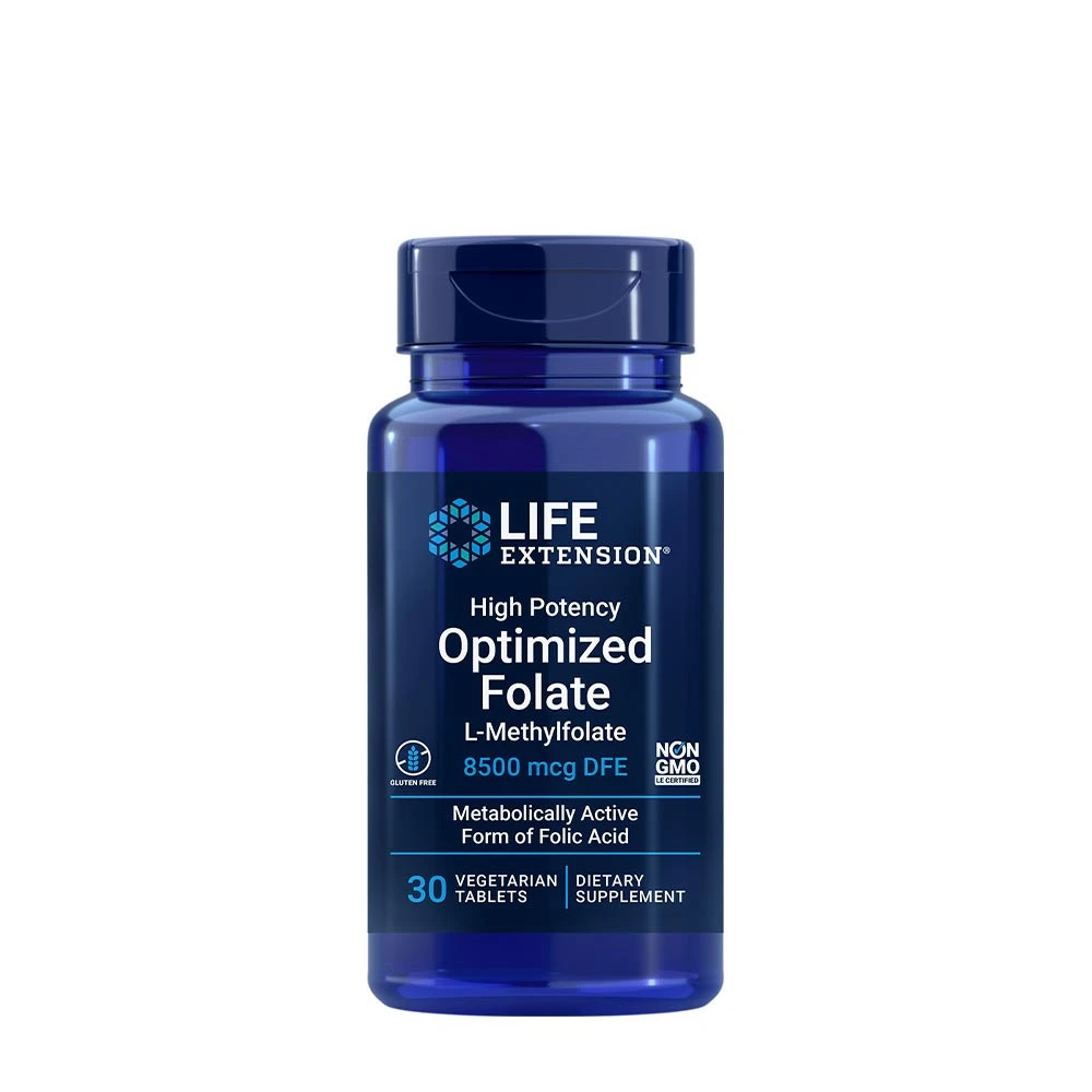 Life Extension - Optimerad Folate Hög Potens, 30 vegetariska tabletter | Vitaminer och MineralerVissa vitaminerHälsokostFolat | Apoteka