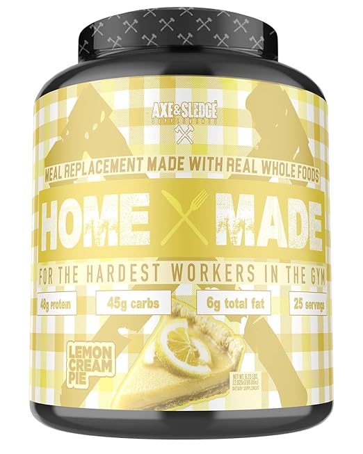 Axe &amp; Sledge - Home Made, Citronkräm Paj - 2825g | HälsokostProteinbarsGainers och kolhydrater | Apoteka