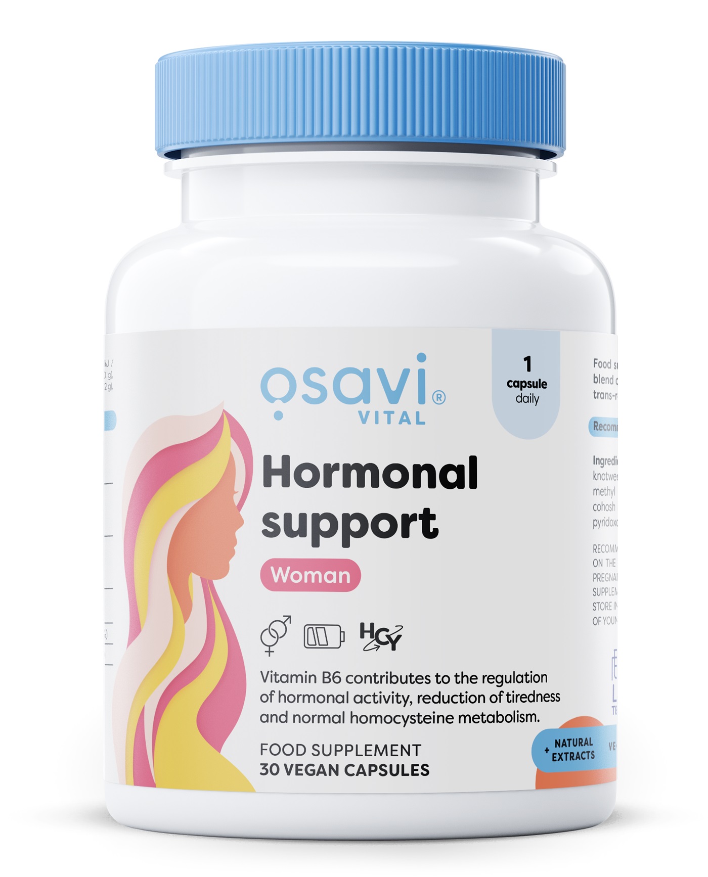 Osavi - Hormonstöd för kvinnor, 30 vegankapslar | Hälsa och välbefinnandeKosttillskott för kvinnorHälsokost | Apoteka