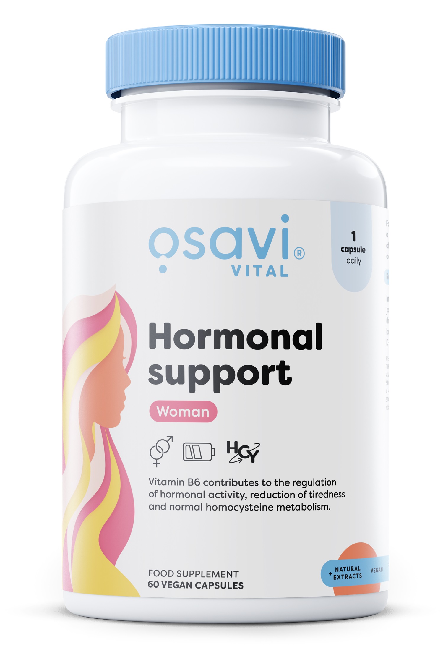 Osavi - Hormonstöd för kvinnor, 60 vegankapslar | Hälsa och välbefinnandeKosttillskott för kvinnorHälsokost | Apoteka