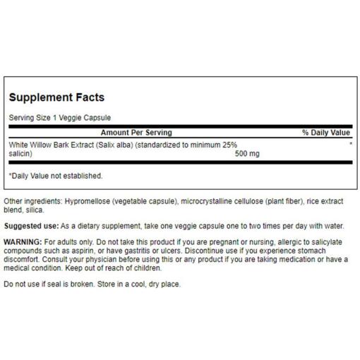 Swanson - Vit Pilbarksextrakt, 500 mg - 60 Vegankapslar - Bild 4