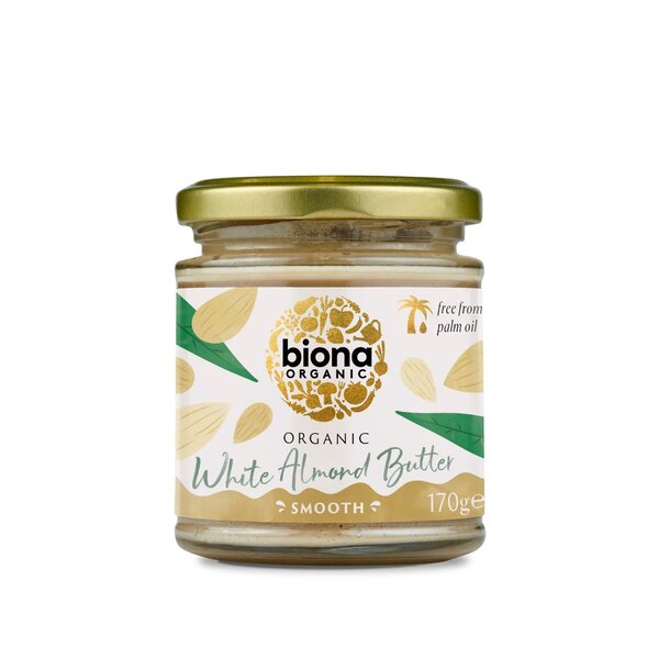 Biona Organic - Vitt Mandelsmör, Slätt - 170 g | Veganska produkterHälsa och välbefinnandeHälsokostNötsmör | Apoteka
