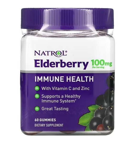 Natrol - Hyldbärs Gummies, 100 mg - 60 stycken | Vitaminer och MineralerHälsa och välbefinnandeHälsokostGummibär | Apoteka