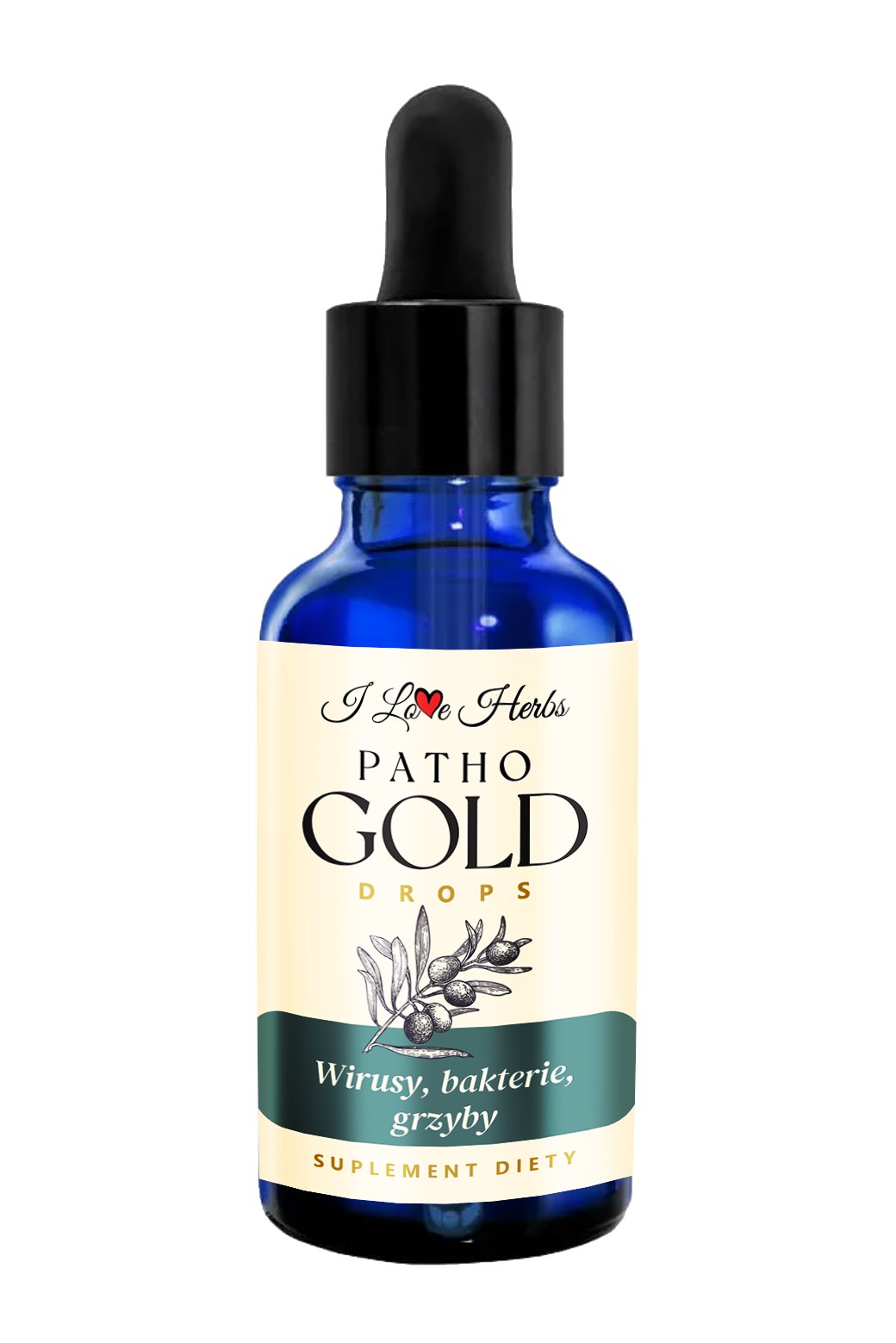 I Love Herbs - PATHO Gold Drops mot Virus, Bakterier och Svampar, 50 ml | Vitaminer och MineralerHälsa och välbefinnandeÖrttillskottÖrter och växtbaserade preparat | Apoteka