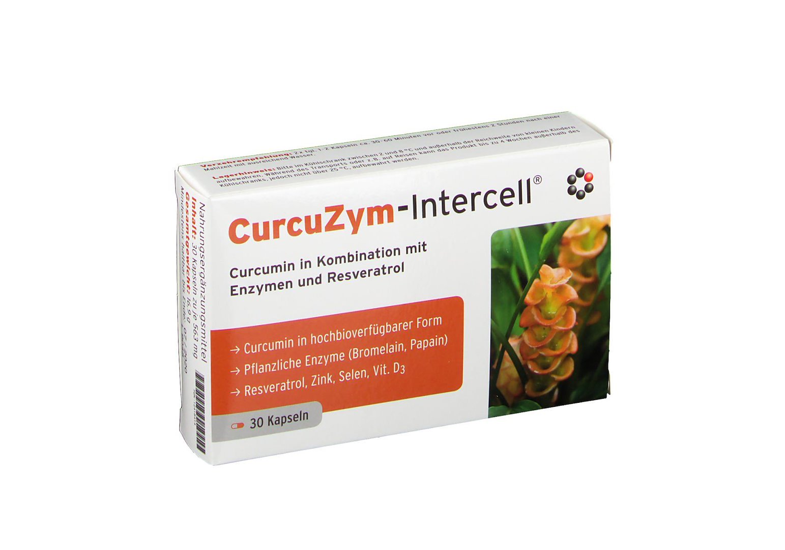 Intercell Pharma - CurcuZym-Intercell, 30 kapslar | Vitaminer och MineralerGurkmejaEnzymerResveratrol | Apoteka