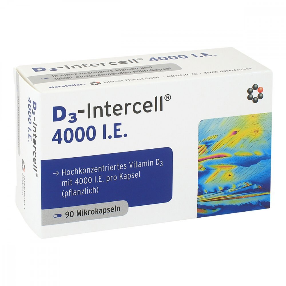 Intercell Pharma - D3-Intercell, 4000 IE, 90 kapslar | Vitaminer och MineralerVissa vitaminerD-vitamin | Apoteka