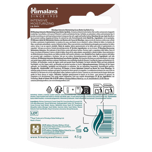 Himalaya - Intensivt Återfuktande Läppbalsam med Kakaosmör, 4.5g - Bild 2
