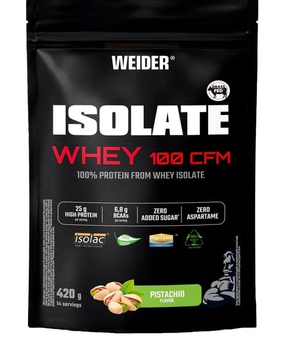 Weider - Isolate Whey 100 CFM, Pistage, 420g | HälsokostKostproteinVassleproteinÅterhämtning efter träning | Apoteka