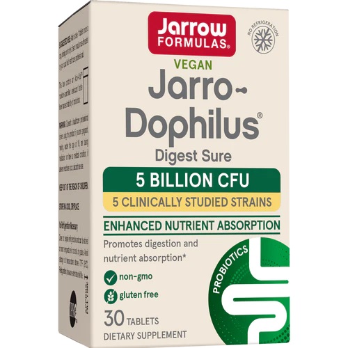 Jarrow Formulas - Jarro-Dophilus Digest Sure, 30 tabletter | Veganska produkterHälsa och välbefinnandeHälsokostMatsmältningshälsaProbiotikaEnzymerAcidophilus – Mjölksyrabakterier för Mage & Tarmflora | Apoteka