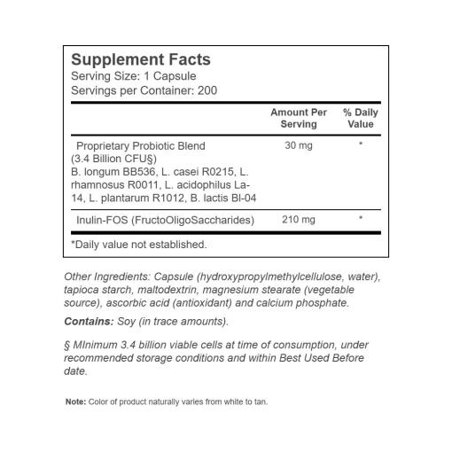 Jarrow Formulas - Jarro-Dophilus + FOS, 200 kapslar - Bild 2