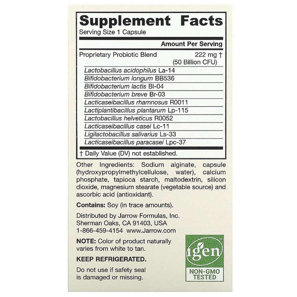 Jarrow Formulas - Jarro-Dophilus Ultra Gut Rescue, 50 miljarder CFU - 60 vegetabiliska kapslar - Bild 3