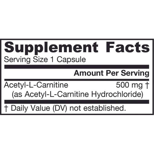 Jarrow Formulas - Acetyl L-Carnitine, 500 mg - 60 kapslar - Bild 2