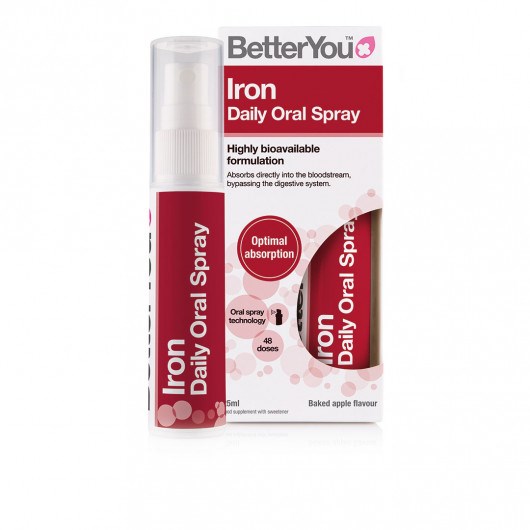 BetterYou - Järn Daglig Oral Spray, Bakat Äpple - 25 ml | Vitaminer och MineralerVeganska produkterVissa mineralerHälsokostJärn | Apoteka