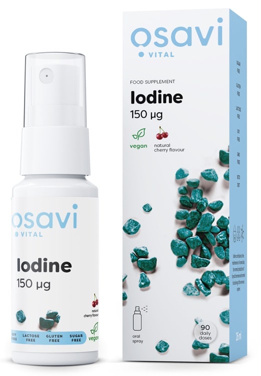 Osavi - Jod Munnspray, 150 mcg (körsbär) - 26 ml | Vitaminer och MineralerHälsa och välbefinnandeKosttillskott för kvinnorHälsokostJod | Apoteka