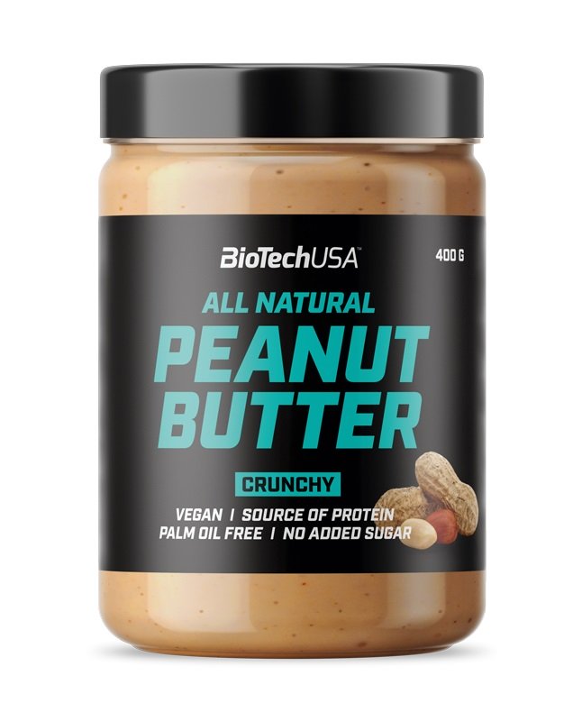 BioTechUSA - Jordnötssmör, krispigt, 400 g | HälsokostNötsmörSundhedsfødevarer | Apoteka