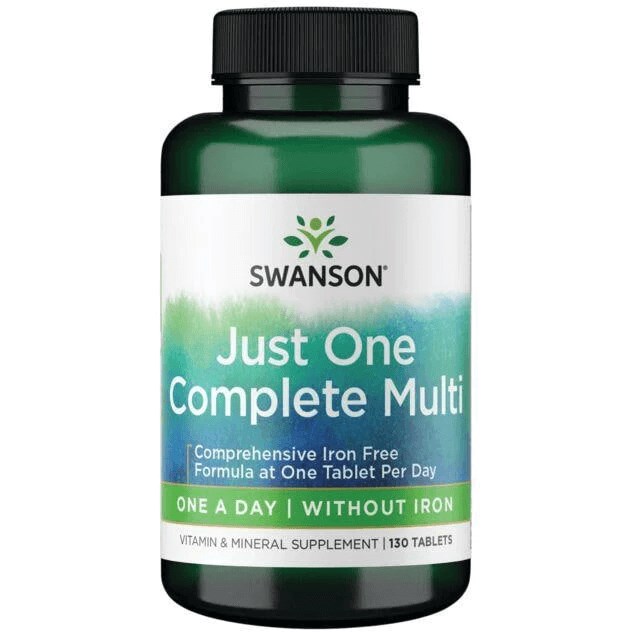 Swanson - Just One Complete Multi utan Järn, 130 tabletter | Vitaminer och MineralerVissa mineralerHälsa och välbefinnandeMultivitaminerHälsokost | Apoteka