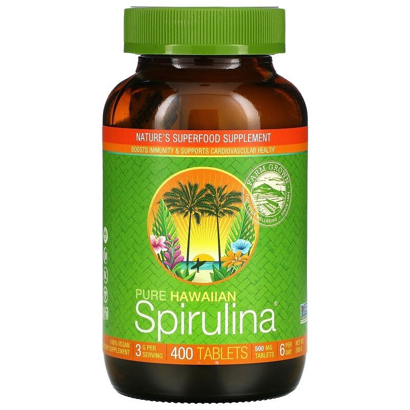 Kenay - Hawaiian Spirulina, 500 mg (400 tabletter) | Vitaminer och MineralerHälsa och välbefinnandeSpirulinaBiohacking | Apoteka