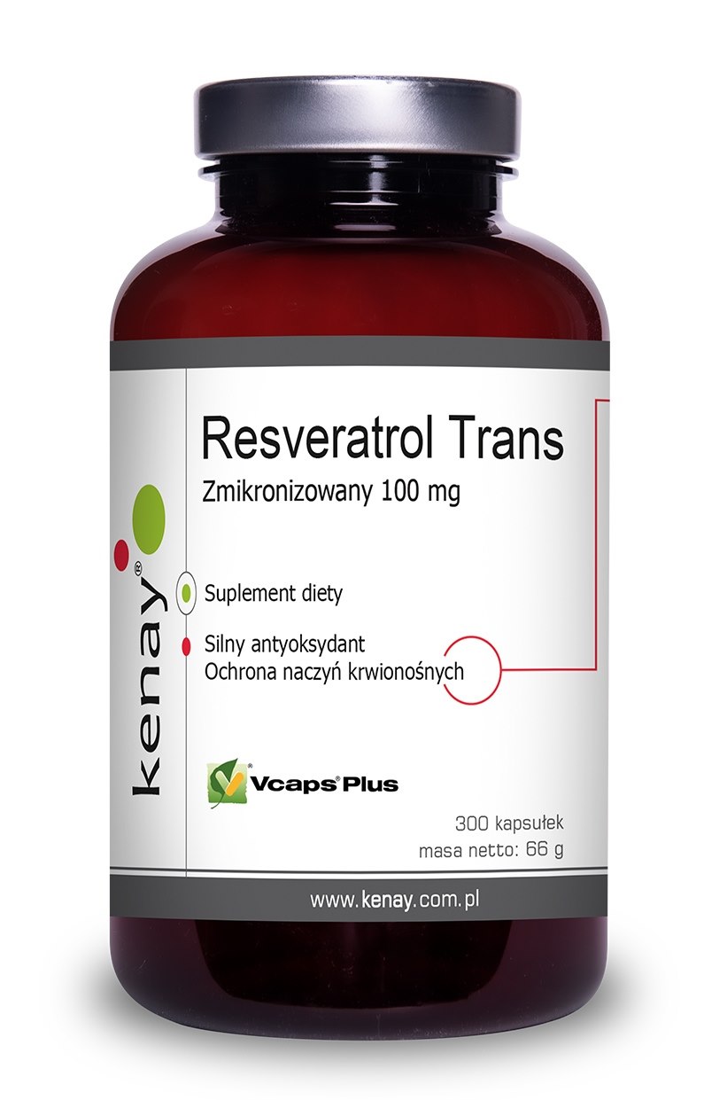 Kenay - Resveratrol Trans Mikroniserad, 100 mg (300 kapslar) | Vitaminer och MineralerHälsa och välbefinnandeResveratrolBiohacking | Apoteka