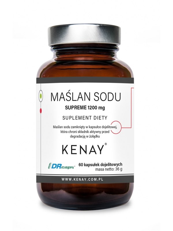 Kenay - Supreme Natriumbutyrat, 60 kapslar | Vitaminer och MineralerHälsa och välbefinnandeMatsmältningshälsaBiohacking | Apoteka