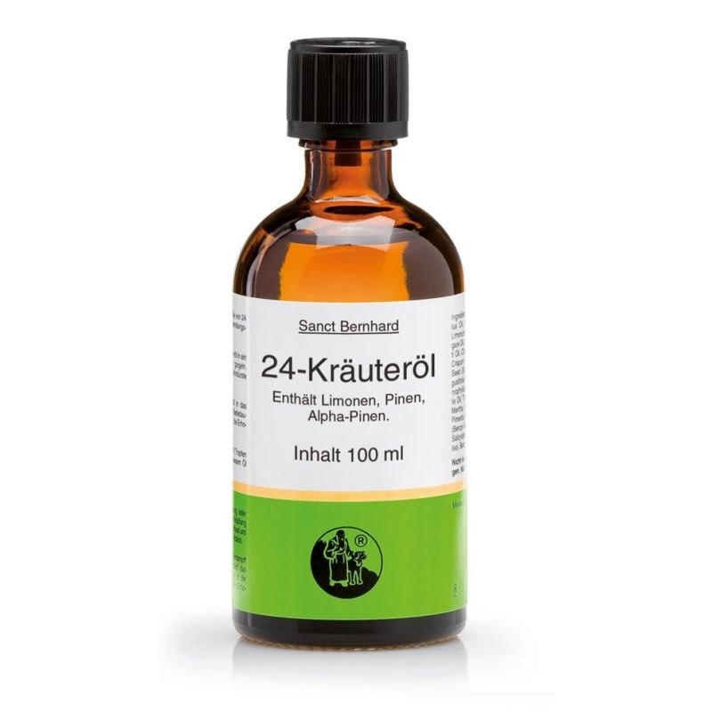 Krauterhaus Sanct Bernhard - 24 Örter Olja, 100 ml | Hälsa och välbefinnandeEteriska oljorAromaterapiÖrter och växtbaserade preparat | Apoteka