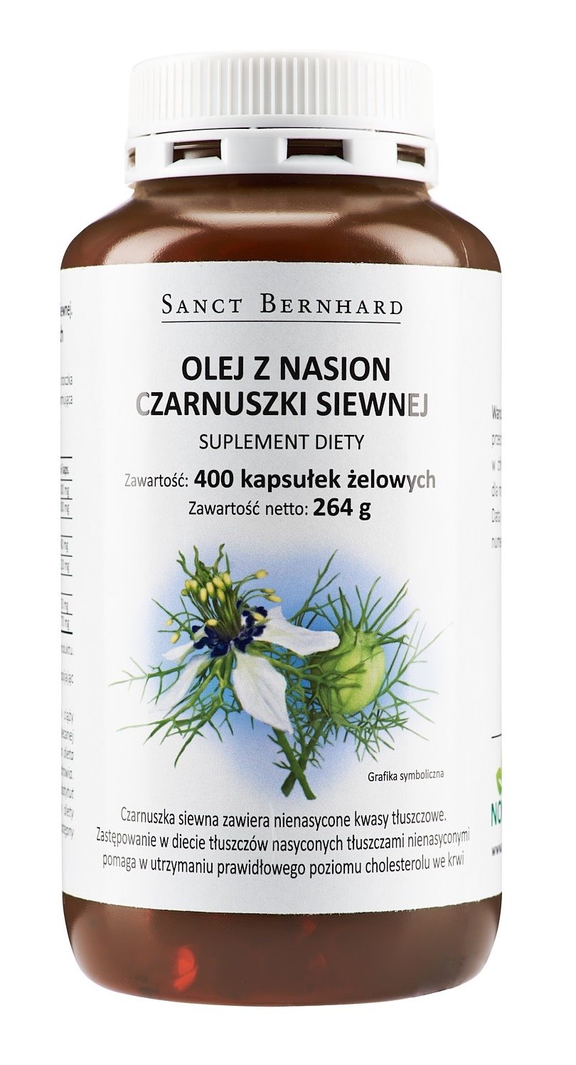 Krauterhaus Sanct Bernhard - Svartkumminoljekapslar, 400 kapslar | Vitaminer och MineralerkumminOmega & Näringsoljor | Apoteka
