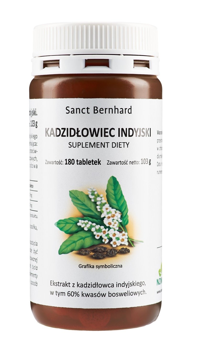 Krauterhaus Sanct Bernhard - Boswellia Serrata, 180 tabletter | Vitaminer och MineralerStöd för ledernaÖrter och växtbaserade preparat | Apoteka