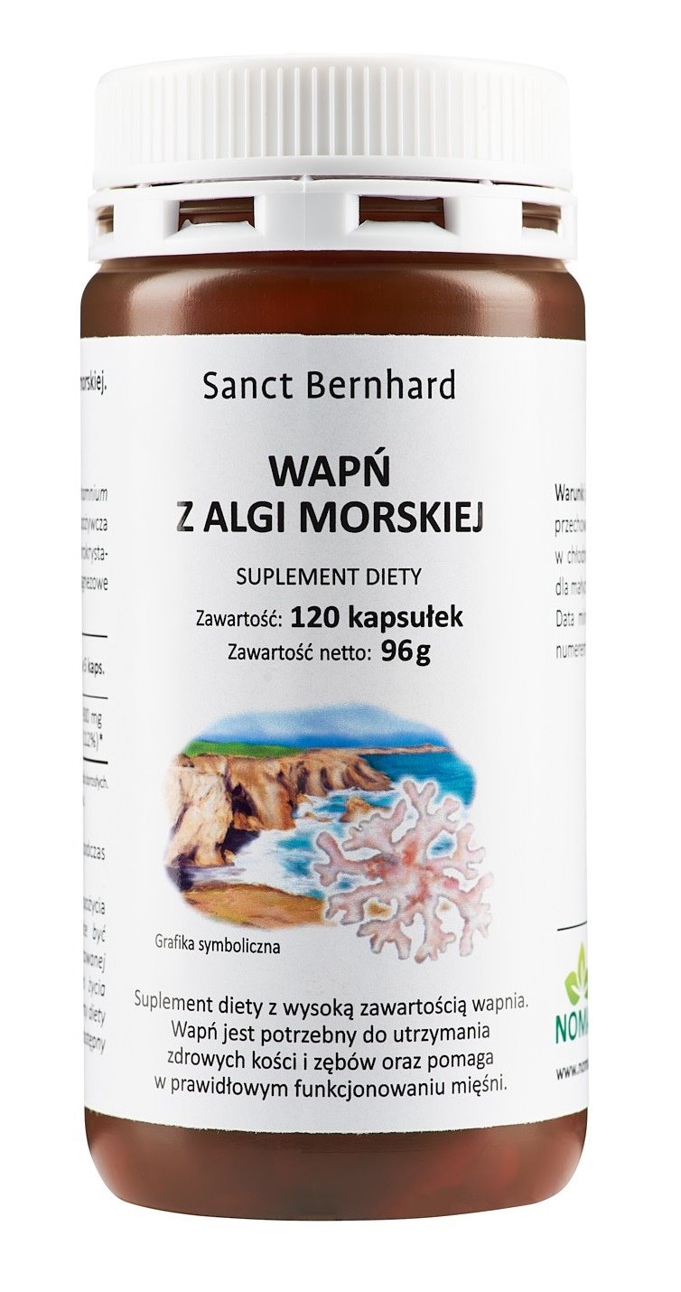 Krauterhaus Sanct Bernhard - Kalcium Lithothamnium Kapslar, 120 st | Vitaminer och MineralerKalcium | Apoteka