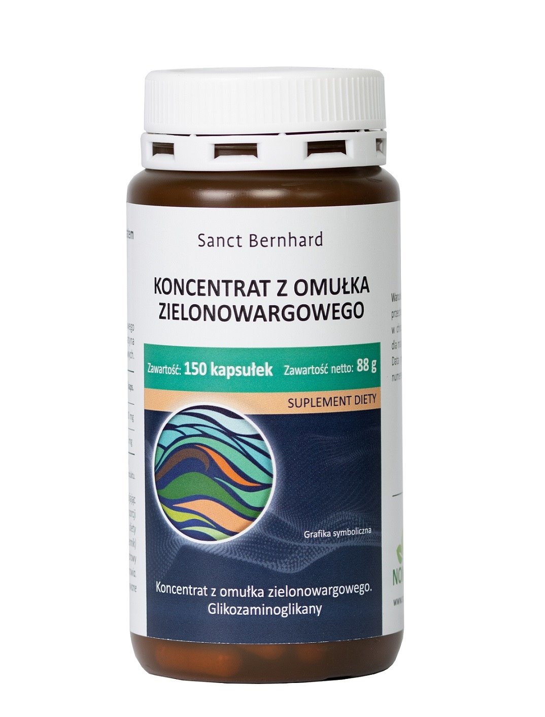 Krauterhaus Sanct Bernhard - Grönläppad Mussla Kapslar, 150 kapslar | Vitaminer och MineralerStöd för ledernaÖrter och växtbaserade preparat | Apoteka