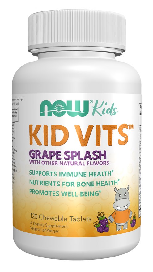 NOW Foods - Kid Vits, Druvsmak - 120 tuggtabletter | Vitaminer och MineralerVeganska produkterVissa vitaminerHälsokostBarns hälsa | Apoteka