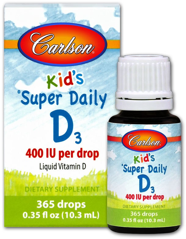 Carlson Labs - Barns Super Dagliga D3, 400 IE - 10 ml | Vitaminer och MineralerHälsa och välbefinnandeVissa vitaminerD-vitaminHälsokostD3Vitamin C | Apoteka