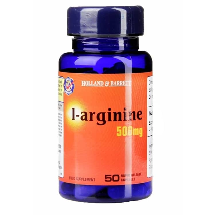 Holland &amp; Barrett - L-Arginin, 500 mg, 50 kapslar | Aminosyror och BCAAIndividuella aminosyrorHälsokostFitness och träningL-arginin | Apoteka