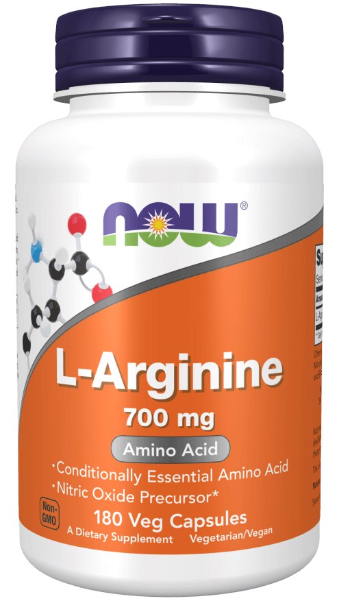 NOW Foods - L-Arginin, 700 mg, 180 vegetabiliska kapslar | Vitaminer och MineralerVeganska produkterAminosyror och BCAAHälsokostFitness och träningL-arginin | Apoteka