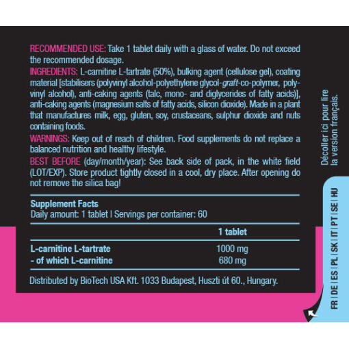 BioTechUSA - L-Carnitine, 60 tabletter - Bild 2