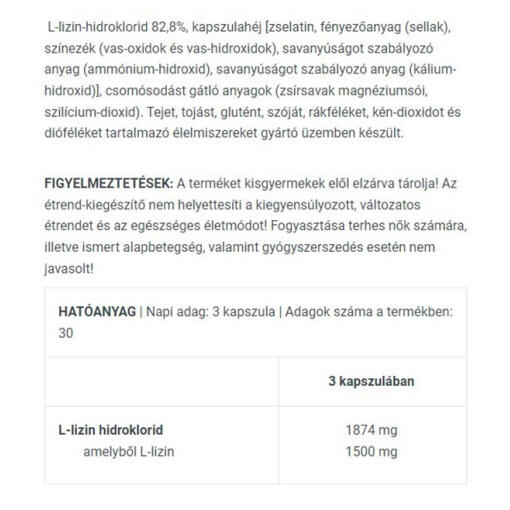 BioTechUSA - L-Lysin, 90 kapslar - Bild 2