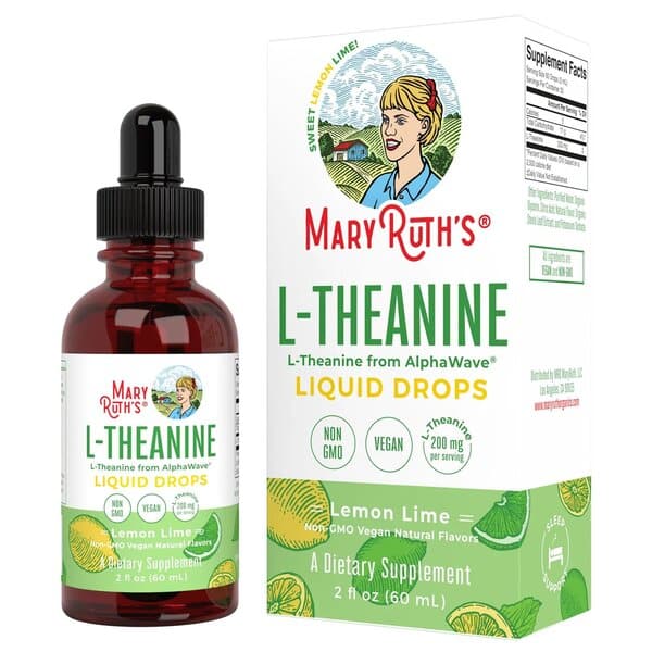 MaryRuth Organics - L-Theanin Flytande Droppar, Citron-Lime, 60 ml | Veganska produkterHälsa och välbefinnandeMental fokus och minneHälsokostSömnstöd | Apoteka