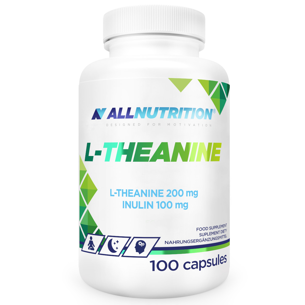 Allnutrition - L-Theanin, 100 kapslar | Veganska produkterHälsa och välbefinnandeHälsokostMelatoninHumörförbättring | Apoteka
