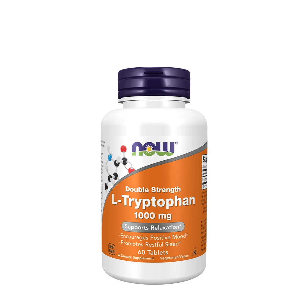 NOW - L-Tryptofan, Dubbel Styrka, 1000 mg | Vitaminer och MineralerVeganska produkterHälsa och välbefinnandeAminosyror och BCAAHälsokostSömnstödFitness och träningMelatoninL-tryptofan | Apoteka